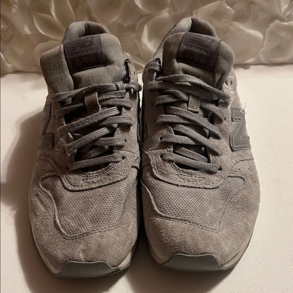 New Balance Gray Suede Women's Sneakers